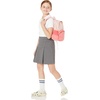 Amazon Essentials Girls’ Pleated Uniform Skorts with Built-in Shorts, Pull-on, Stretchy, Multipacks(2-pack Grey)