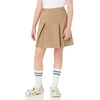 Amazon Essentials Girls’ Pleated Uniform Skorts with Built-in Shorts, Pull-on, Stretchy, Multipacks(Khaki Brown)