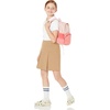 Amazon Essentials Girls’ Pleated Uniform Skorts with Built-in Shorts, Pull-on, Stretchy, Multipacks(Khaki Brown)