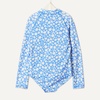 Amazon Essentials Girls’ Rash Guard One-Piece Swimsuit, Long Sleeve(Blue Ditsy Floral)
