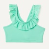 Amazon Essentials Girls’ Ruffle Two-Piece Bikini Swim Set with Criss-Cross Straps(Bright Mint Green)
