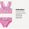 Amazon Essentials Girls’ Ruffle Two-Piece Bikini Swim Set with Criss-Cross Straps(Hot Pink Shells)