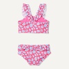 Amazon Essentials Girls’ Ruffle Two-Piece Bikini Swim Set with Criss-Cross Straps(Hot Pink Shells)