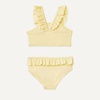 Amazon Essentials Girls’ Ruffle Two-Piece Bikini Swim Set with Criss-Cross Straps(Light Yellow)