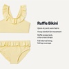 Amazon Essentials Girls’ Ruffle Two-Piece Bikini Swim Set with Criss-Cross Straps(Light Yellow)