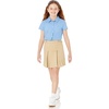 Amazon Essentials Girls’ Uniform Short Sleeve Stretch Poplin Button-Down Shirts, Pack of 3(Blue)