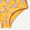 Amazon Essentials Girls and Toddlers’ Asymmetric Frill One-Shoulder One-Piece Swimsuit(Golden Yellow Beige Leopard)