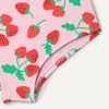 Amazon Essentials Girls and Toddlers’ Asymmetric Frill One-Shoulder One-Piece Swimsuit(Pink Tomato Red Strawberries)