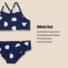 Amazon Essentials Girls and Toddlers’ Cross Back Bikini Set(Deep Blue Ivory Abstract Dots)