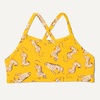 Amazon Essentials Girls and Toddlers’ Cross Back Bikini Set(Golden Yellow Beige Leopard)