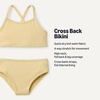 Amazon Essentials Girls and Toddlers’ Cross Back Bikini Set(Light Yellow)
