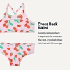 Amazon Essentials Girls and Toddlers’ Cross Back Bikini Set(Pink Tomato Red Strawberries)
