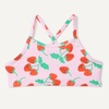 Amazon Essentials Girls and Toddlers’ Cross Back Bikini Set(Pink Tomato Red Strawberries)