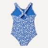 Amazon Essentials Girls and Toddlers’ Cross-Back One-Piece Swimsuit(Blue Ditsy Floral)