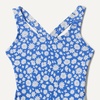 Amazon Essentials Girls and Toddlers’ Cross-Back One-Piece Swimsuit(Blue Ditsy Floral)