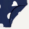 Amazon Essentials Girls and Toddlers’ Cross-Back One-Piece Swimsuit(Deep Blue Ivory Abstract Dots)