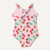 Amazon Essentials Girls and Toddlers’ Cross-Back One-Piece Swimsuit(Pink Tomato Red Strawberries)