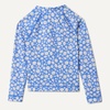 Amazon Essentials Girls and Toddlers’ Long Sleeve Swim Rashguard T-Shirt(Blue Ditsy Floral)