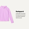 Amazon Essentials Girls and Toddlers’ Long Sleeve Swim Rashguard T-Shirt(Bright Lavender)