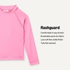 Amazon Essentials Girls and Toddlers’ Long Sleeve Swim Rashguard T-Shirt(Hot Pink)