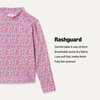 Amazon Essentials Girls and Toddlers’ Long Sleeve Swim Rashguard T-Shirt(Lilac Hot Pink Posey Floral)