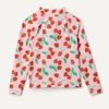 Amazon Essentials Girls and Toddlers’ Long Sleeve Swim Rashguard T-Shirt(Pink Tomato Red Strawberries)