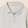 Amazon Essentials Girls and Toddlers’ Long-Sleeve School Uniform Interlock Polo Shirts(5-pack Heather Grey)