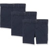 Amazon Essentials Girls and Toddlers’ School Uniform Shorts with Adjustable Waist, Flat Front(Navy)