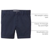 Amazon Essentials Girls and Toddlers’ School Uniform Shorts with Adjustable Waist, Flat Front(Navy Blue)