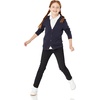 Amazon Essentials Girls and Toddlers’ School Uniform Straight Leg Adjustable Waist Flat-Front Chino Pants, Pack of 3(3-pack Black)