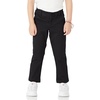 Amazon Essentials Girls and Toddlers’ School Uniform Straight Leg Adjustable Waist Flat-Front Chino Pants, Pack of 3(3-pack Black)