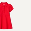 Amazon Essentials Girls and Toddlers’ Short Sleeve Polo Dress(Bright Poppy Red)
