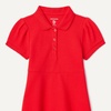 Amazon Essentials Girls and Toddlers’ Short Sleeve Polo Dress(Bright Poppy Red)