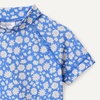 Amazon Essentials Girls and Toddlers’ Short Sleeve Slim Fit High-Neck Rashguard T-Shirt(Blue Ditsy Floral)