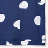 Amazon Essentials Girls and Toddlers’ Short Sleeve Slim Fit High-Neck Rashguard T-Shirt(Deep Blue Ivory Abstract Dots)