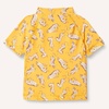 Amazon Essentials Girls and Toddlers’ Short Sleeve Slim Fit High-Neck Rashguard T-Shirt(Golden Yellow Beige Leopard)