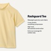 Amazon Essentials Girls and Toddlers’ Short Sleeve Slim Fit High-Neck Rashguard T-Shirt(Light Yellow)