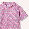 Amazon Essentials Girls and Toddlers’ Short Sleeve Slim Fit High-Neck Rashguard T-Shirt(Lilac Hot Pink Posey Floral)