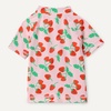 Amazon Essentials Girls and Toddlers’ Short Sleeve Slim Fit High-Neck Rashguard T-Shirt(Pink Tomato Red Strawberries)