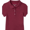 Amazon Essentials Girls and Toddlers’ Short Sleeve Uniform Polo Shirt, Multipacks(5-pack Burgundy)