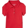 Amazon Essentials Girls and Toddlers’ Short Sleeve Uniform Polo Shirt, Multipacks(5-pack Red)