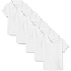 Amazon Essentials Girls and Toddlers’ Short Sleeve Uniform Polo Shirt, Multipacks(White)