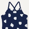 Amazon Essentials Girls and Toddlers’ Tankini Set(Deep Blue Ivory Abstract Dots)