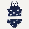 Amazon Essentials Girls and Toddlers’ Tankini Set(Deep Blue Ivory Abstract Dots)