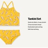 Amazon Essentials Girls and Toddlers’ Tankini Set(Golden Yellow Beige Leopard)