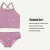 Amazon Essentials Girls and Toddlers’ Tankini Set(Lilac Hot Pink Posey Floral)