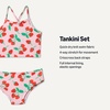 Amazon Essentials Girls and Toddlers’ Tankini Set(Pink Red Strawberries)