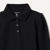 Amazon Essentials Girls and Toddlers’ Uniform Pique Long Sleeve Polo Shirt(Black)