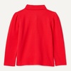 Amazon Essentials Girls and Toddlers’ Uniform Pique Long Sleeve Polo Shirt(Bright Poppy Red)