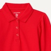 Amazon Essentials Girls and Toddlers’ Uniform Pique Long Sleeve Polo Shirt(Bright Poppy Red)